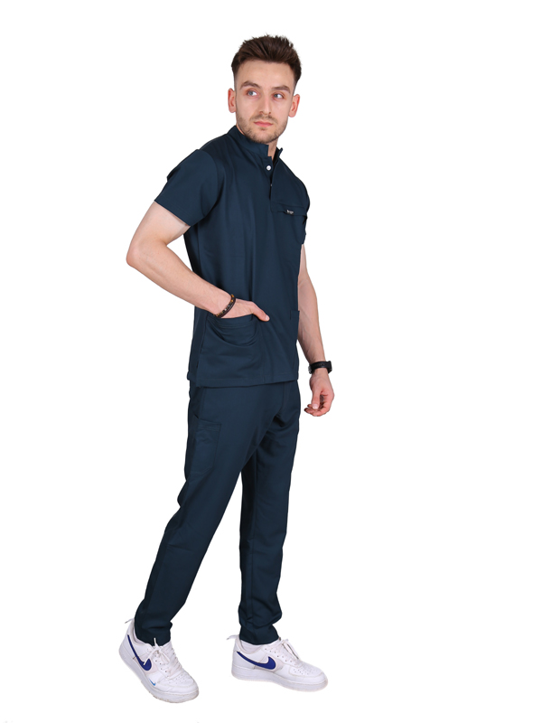 Montana - Erkek Likralı Petrol Yeşili Üniforma Takım