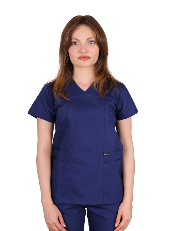 Nova - Kadın Likralı Lacivert Üniforma Takım