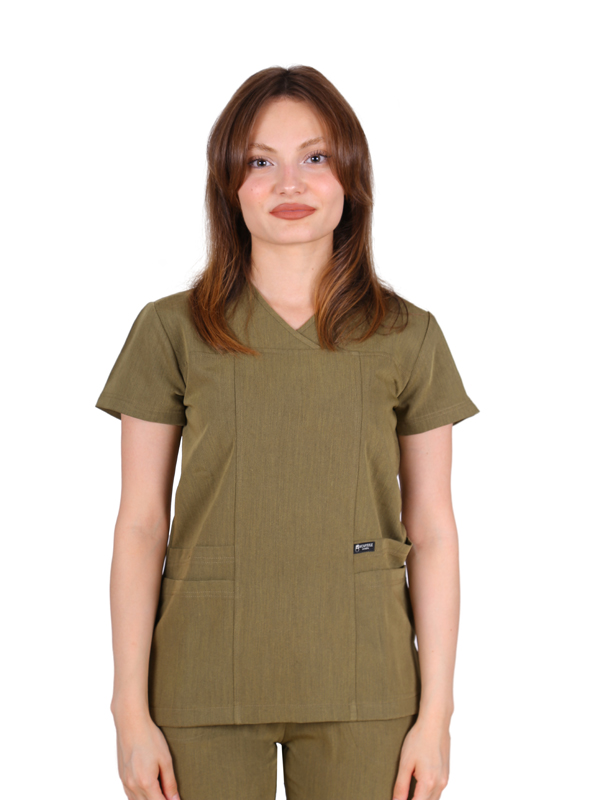 Nova - Kadın Likralı Yeşil Üniforma Takım